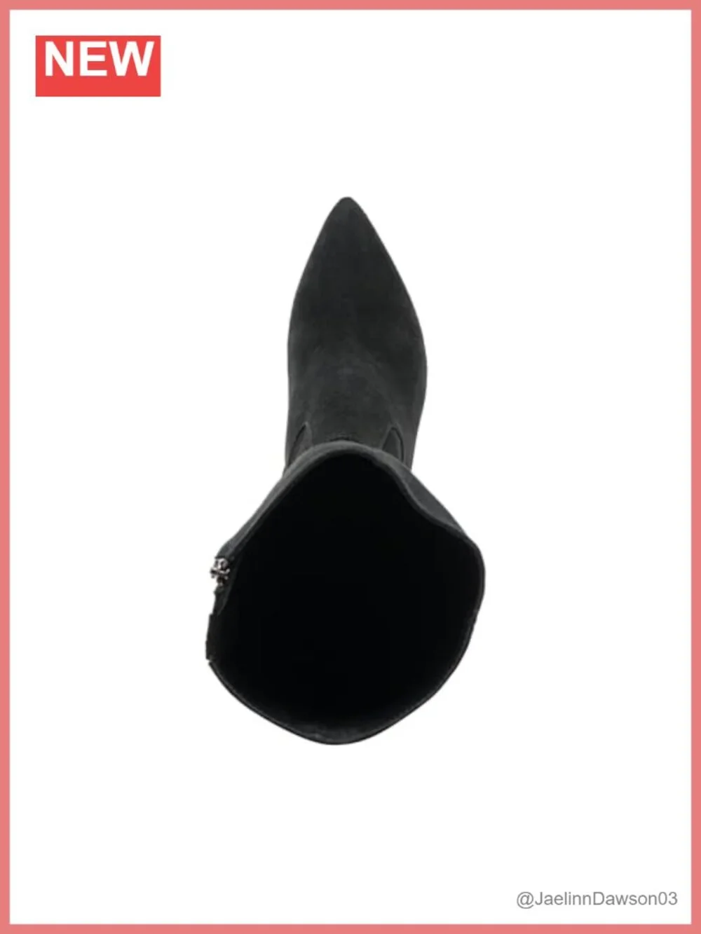 Knee High Boot Leather Look Waterproof Pull On